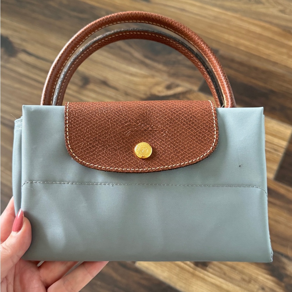 Longchamp Medium Le Pliage Original Tote Bag Color Steel